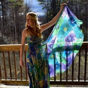 Mac Duggal Sz 0/2 Strapless Evening/Prom Gown